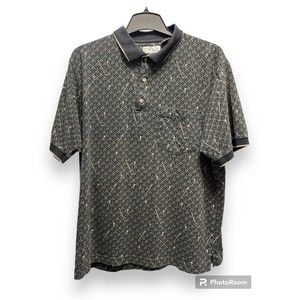 Vintage Penguin Sport Polo Shirt Golf Club Tee Abstract‎ Men's Large